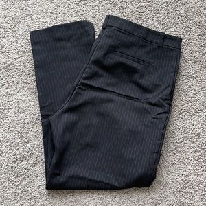 PINSTRIPE BLACK PANTS